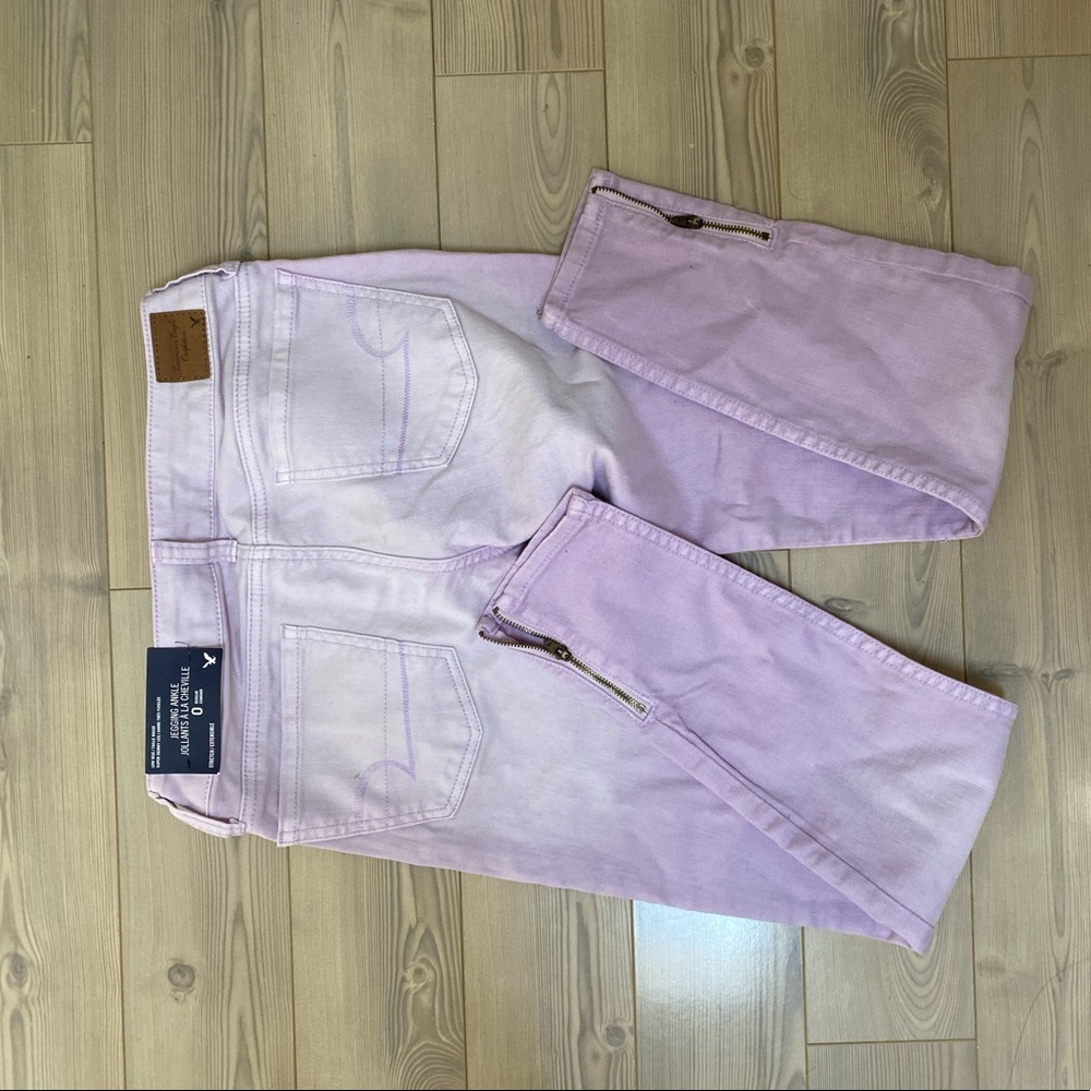 American Eagle Light Purple Ankle Jeggings US 0 - Picture 5 of 7